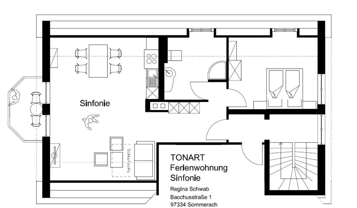 Ferienwohnung Tonart Sommerach Eksteriør bilde
